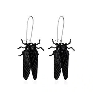 Gothic Vintage Egyptian Big Beetle Insect Bugs Earrings